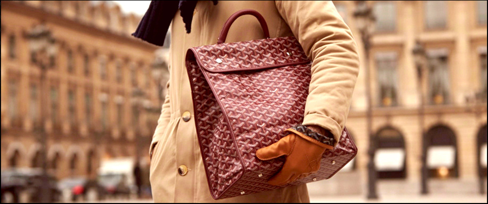 A hand painted Goyard bag